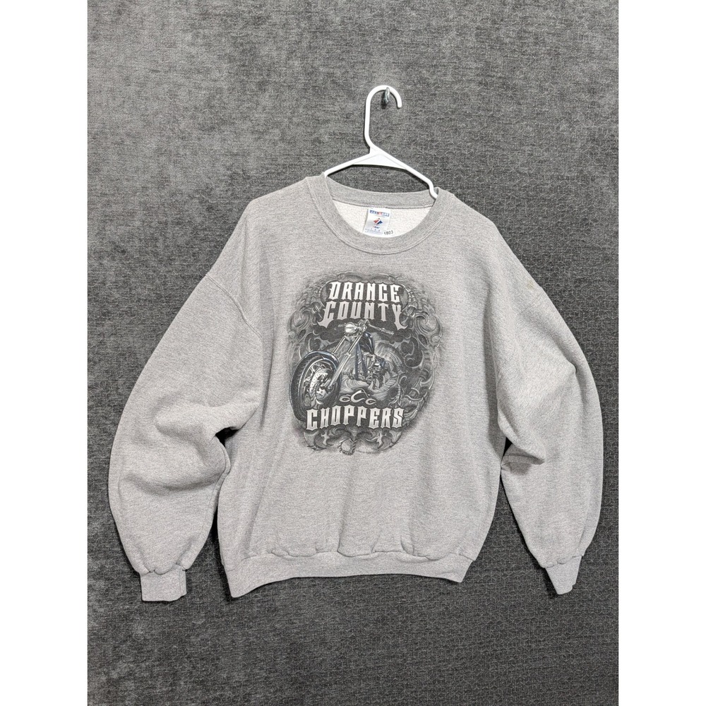 Orange County Choppers Jerzees NuBlend Sweatshirt Gray Mens Large 1803